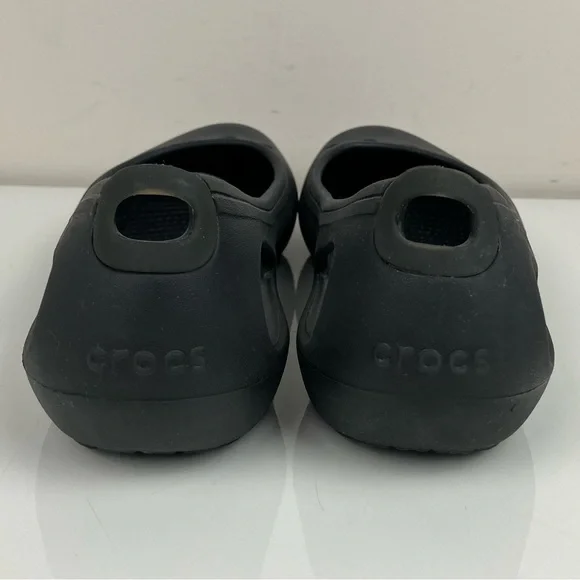 Crocs Women’s Size 8.0 Kadee Triple Black Slip On Ballet Flats - Picture 8 of 10